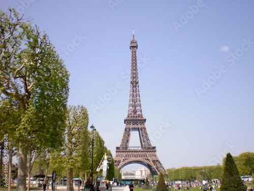 Wonderful Eiffel Tower Made of Pudelated Iron Designed by Koechlin And Nouguier Built In The 19th Century In Paris. April 16, 2011. France Island, France, Europe. Travel Tourism Street Photography © Raul H