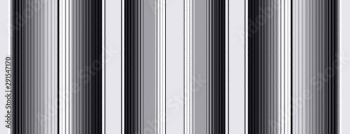 Black White Gray Mexican Blanket Serape Stripes Seamless Vector Pattern. Day of the Dead Background. Rug Texture with Threads. Pattern Tile Swatch Included.