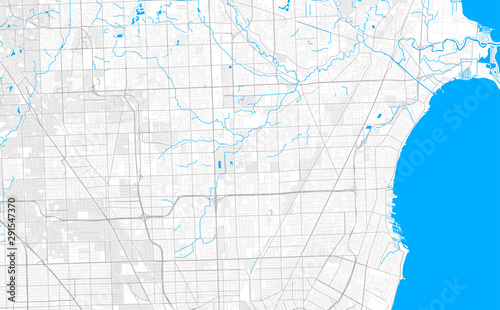 Rich detailed vector map of Warren  Michigan  USA