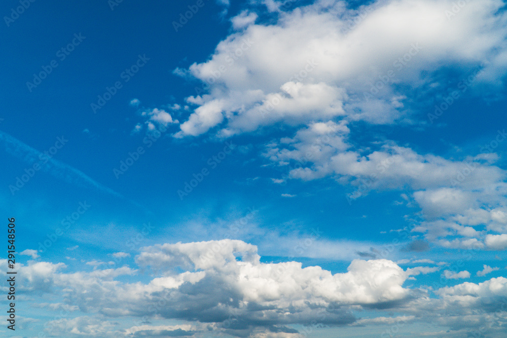panorama of sunset blue sky with cirrus clouds panorama of sunset blue sky with cirrus clouds