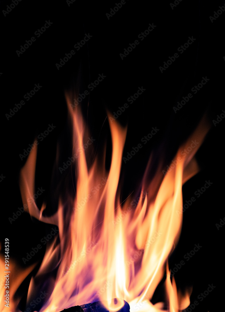 fire on black background fire on black background