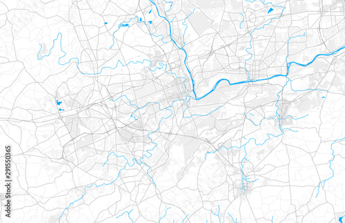 Rich detailed vector map of Allentown, Pennsylvania, USA photo