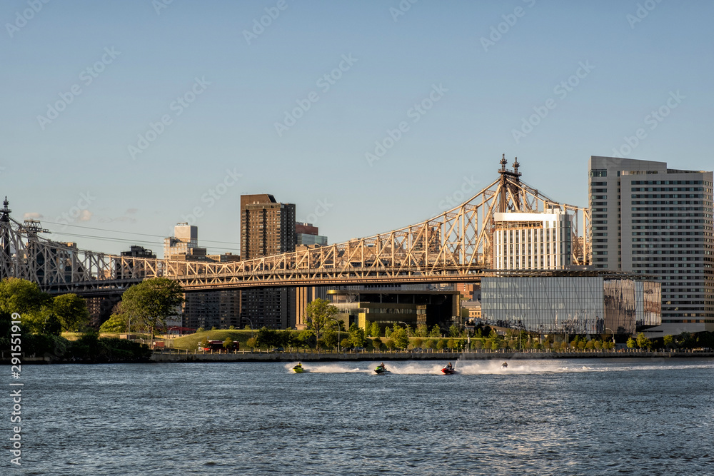 Ed Koch Queensboro Bridge and east river view from Long Island City