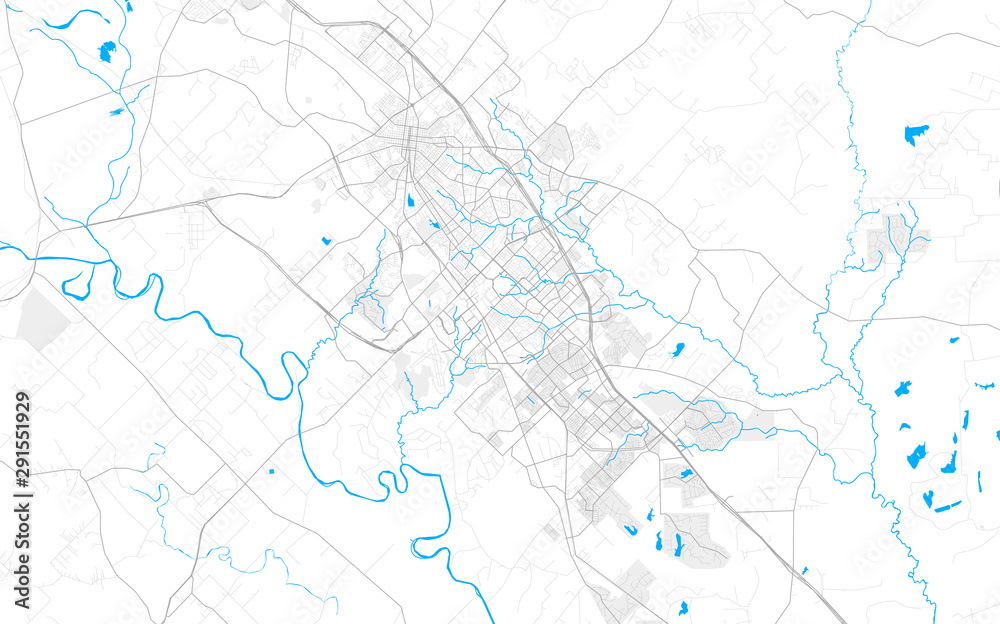 Rich detailed vector map of College Station, Texas, USA Rich detailed vector map of College Station, Texas, USA