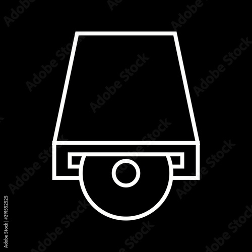 Beautiful CD rom vector line icon