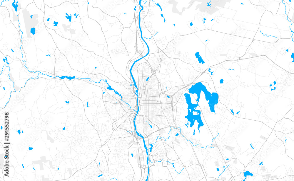 Rich detailed vector map of Manchester, New Hampshire, USA