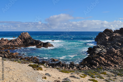 Beautiful and dramatic rocky coastal scenery near Sugarloaf Rock, Cape Naturaliste, Western Australia, Australia