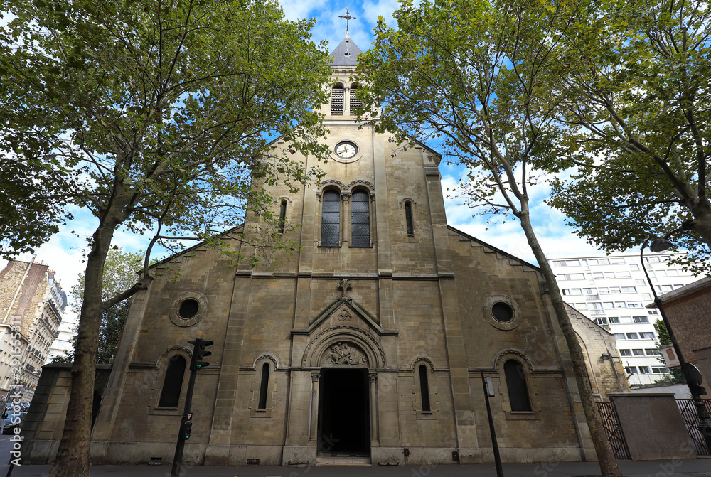 Saint Georges de la Villette Catholic church, Paris, France.