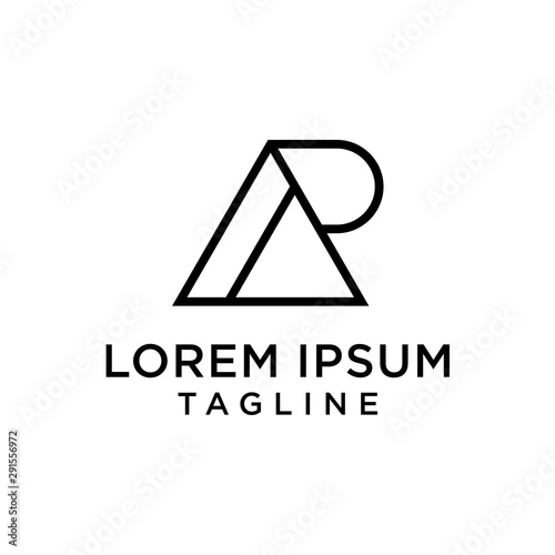 Initial letter logo AP, PA, logo template