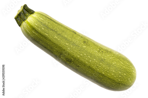 Courgette or zucchini close-up 3d rendering with realistic texture