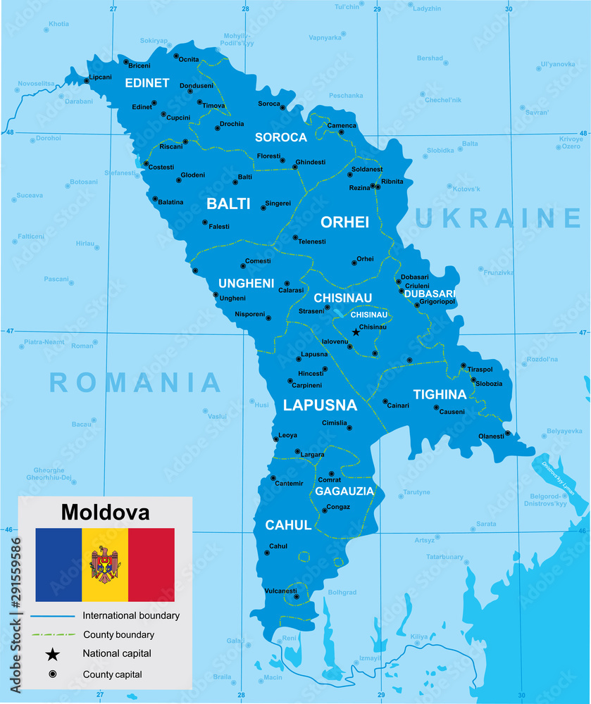 Obraz premium vector map of Moldova