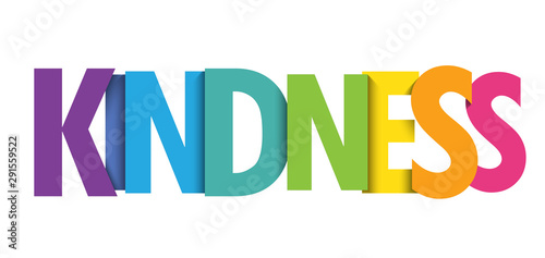 KINDNESS colorful vector typography banner