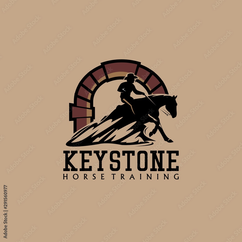 keystone horse training logo initial