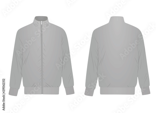 Grey tracksuit top. vector illustration photo