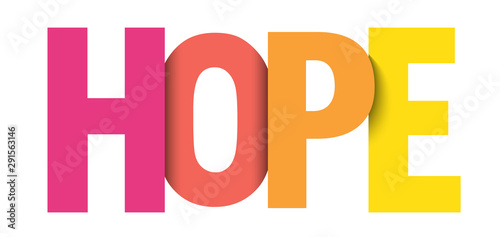 HOPE colorful vector typography banner