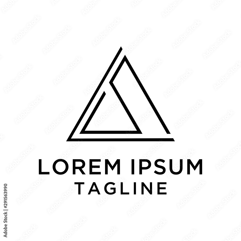 initial letter SL, LS Triangle logo template initial letter SL, LS Triangle logo template