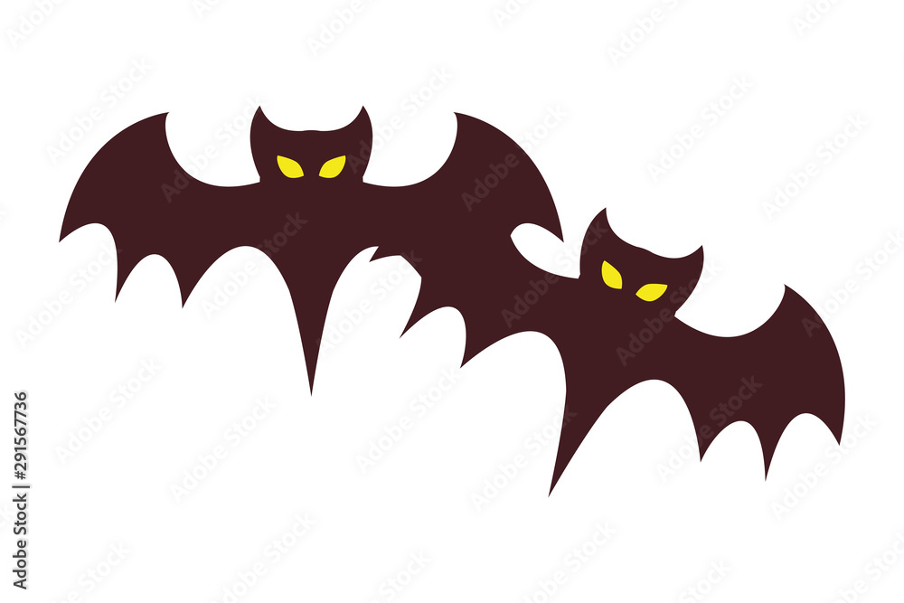 halloween bats flying animals icon halloween bats flying animals icon
