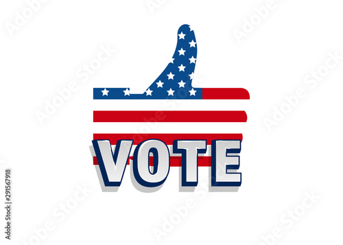 2020 Vote in USA american president banner