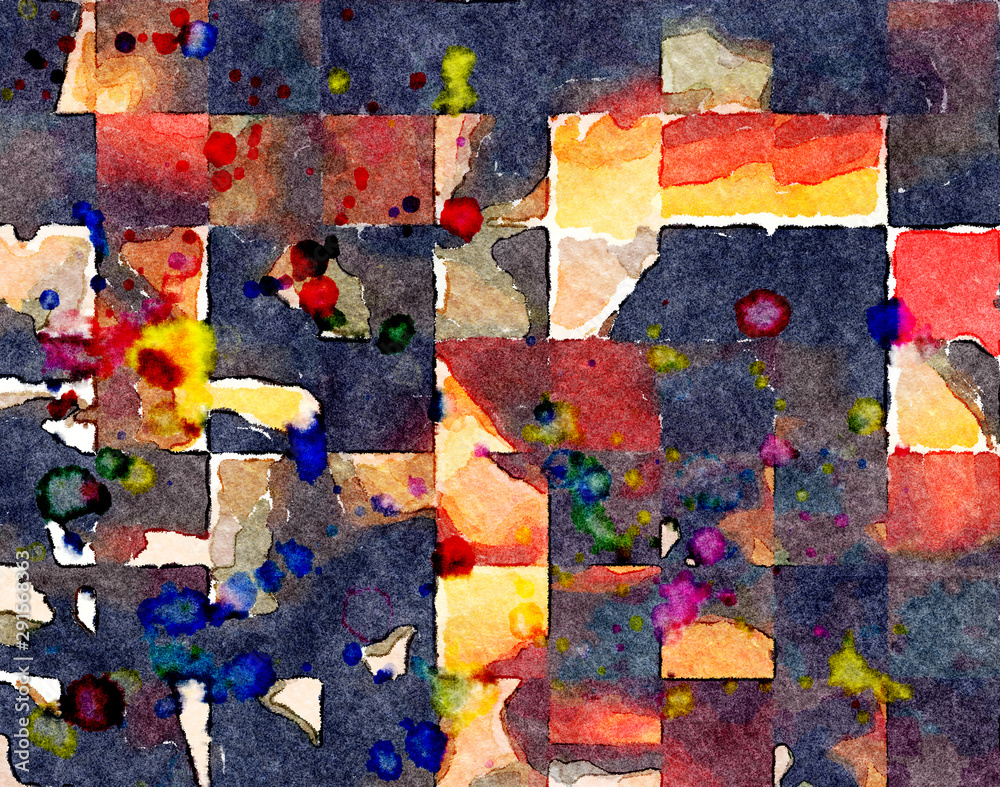 Fototapeta premium Pretty oil painting on canvas art background. Colorful brushstrokes and watercolor splashes elements. Digital artistic texture for graphic design. Printable beautiful pattern.