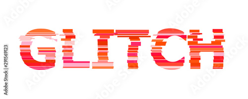 Glitch Word Frame Distort technology modern image