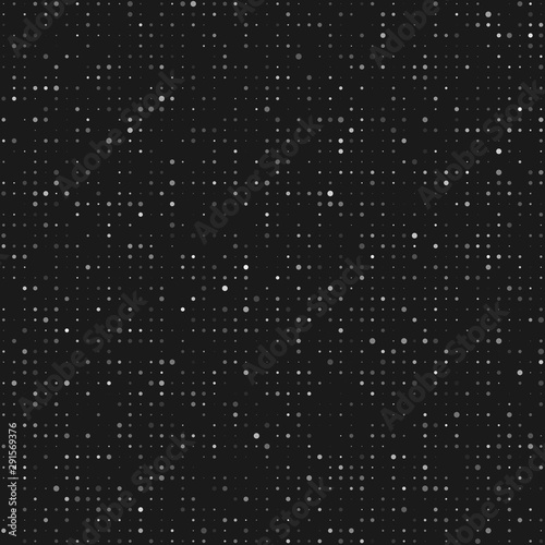 Black abstract background. White dotted. Vector illustration.