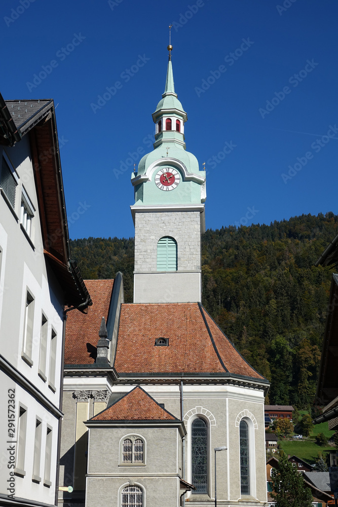 Obraz premium Kirche in Bezau, Vorarlberg