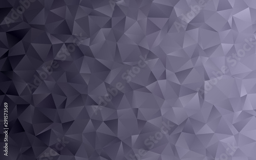 Low Poly Charcoal Black Gray Gradient Vector Background with 3D Triangle Pattern. Dark Silver Metallic Sparkling Facets. Geometric Crystal Texture for Web, Social Media, Mobile or Print Design