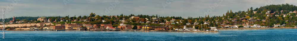 Panoramic View of Historic Port Townsend, Washington. Port Townsend is steeped in fascinating history, from its  Native American roots to its Victorian architecture and maritime legacy.