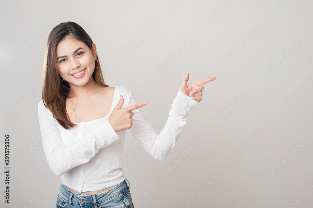 portrait of beautiful woman on white background portrait of beautiful woman on white background