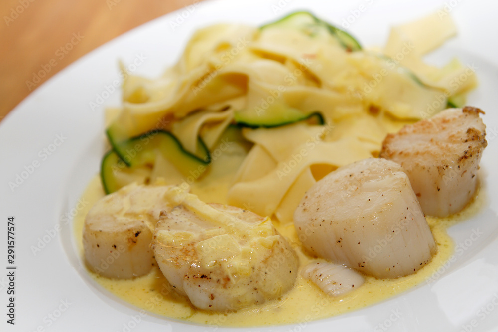 scallop with pasta scallop with pasta
