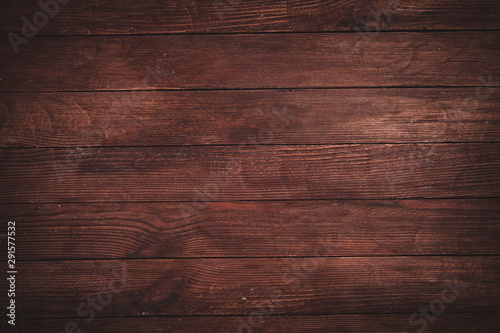 Dark wooden texture. Wood brown texture. Background old panels. Retro wooden table. Rustic background. Vintage colored surface.