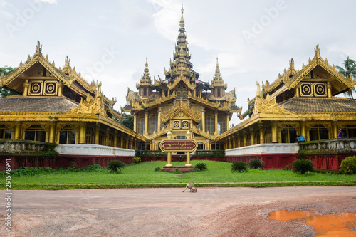 golden pavilion at burmese palace