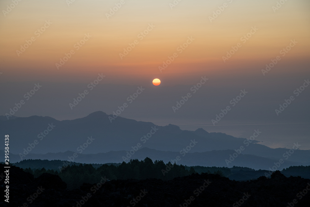 Sonnenaufgang über Sizilien - Taormina