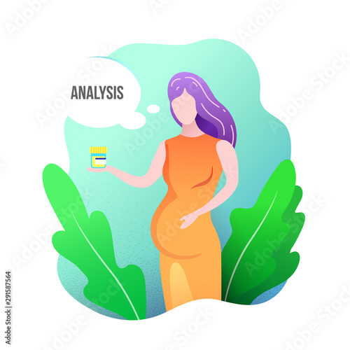 Vector illustration of a pregnant woman