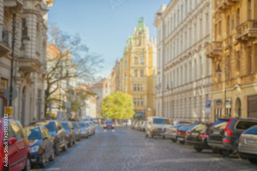European street daylight view blurred background © Andrii