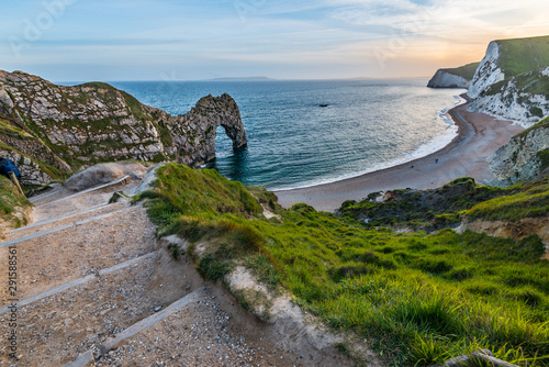 Quadro em tela A beautiful british sunset in Durdle Door, Dorset County