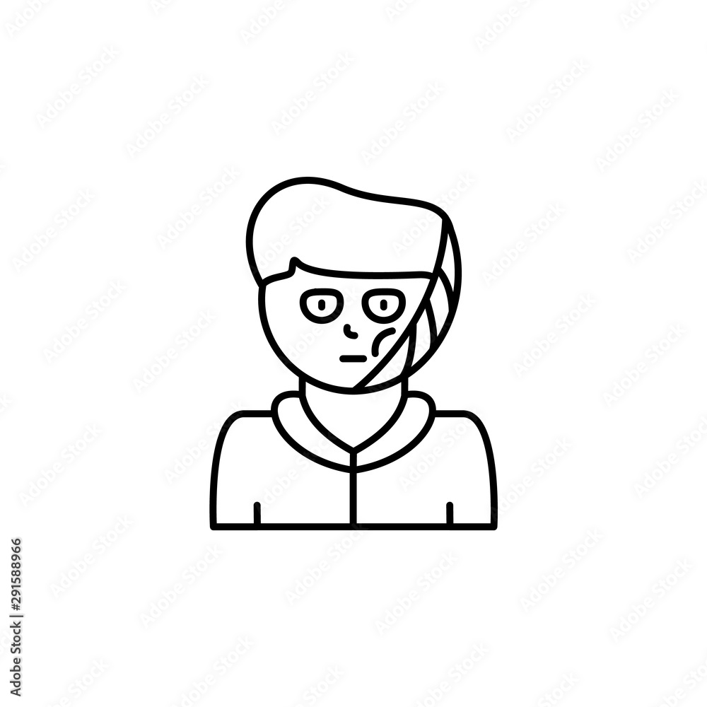 Toothache, disease. Vector icon. On white background Toothache, disease. Vector icon. On white background