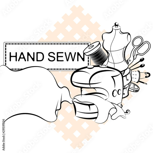 Electric sewing machine and accessories for hand sewing
