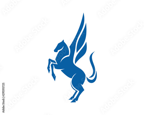 Standing Pegasus a Legend Creature Vector  