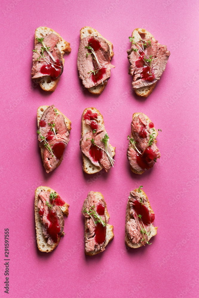 bruschetta with beef bruschetta with beef