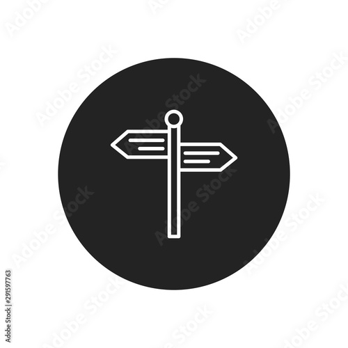 Signpost vector icon in modern design style for web site and mobile app