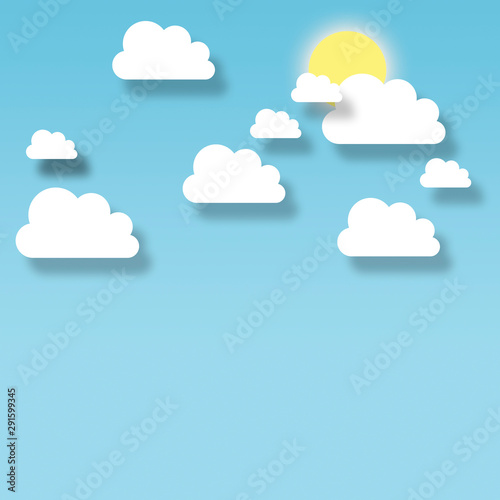 clouds background, set of cloud blue sky