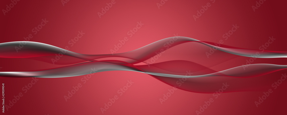 Abstract elegant wave panorama design with space for your text