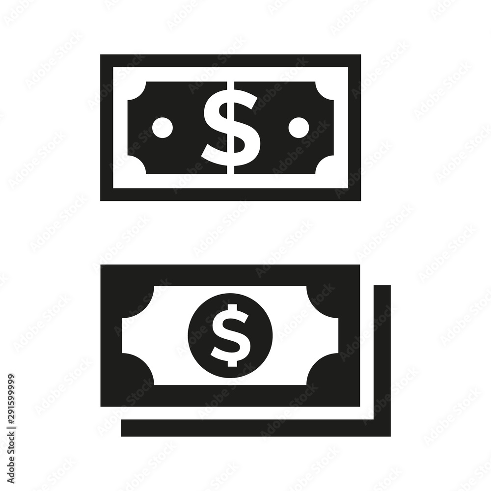 Obraz premium Money icons on white background.