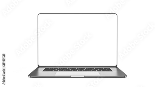  Laptop template isolated on white. Mockup.