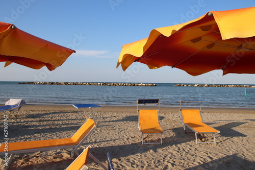 Gatteo beach on the Adriatic sea in Italy photo