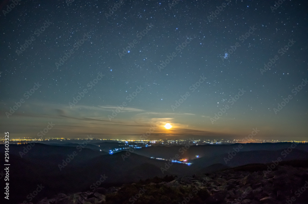 Moonlit night in the mountains Moonlit night in the mountains