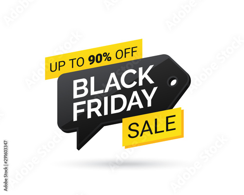 Sale tag Black Friday. Design element for sale banners, posters, cards. Vector illustration eps 10