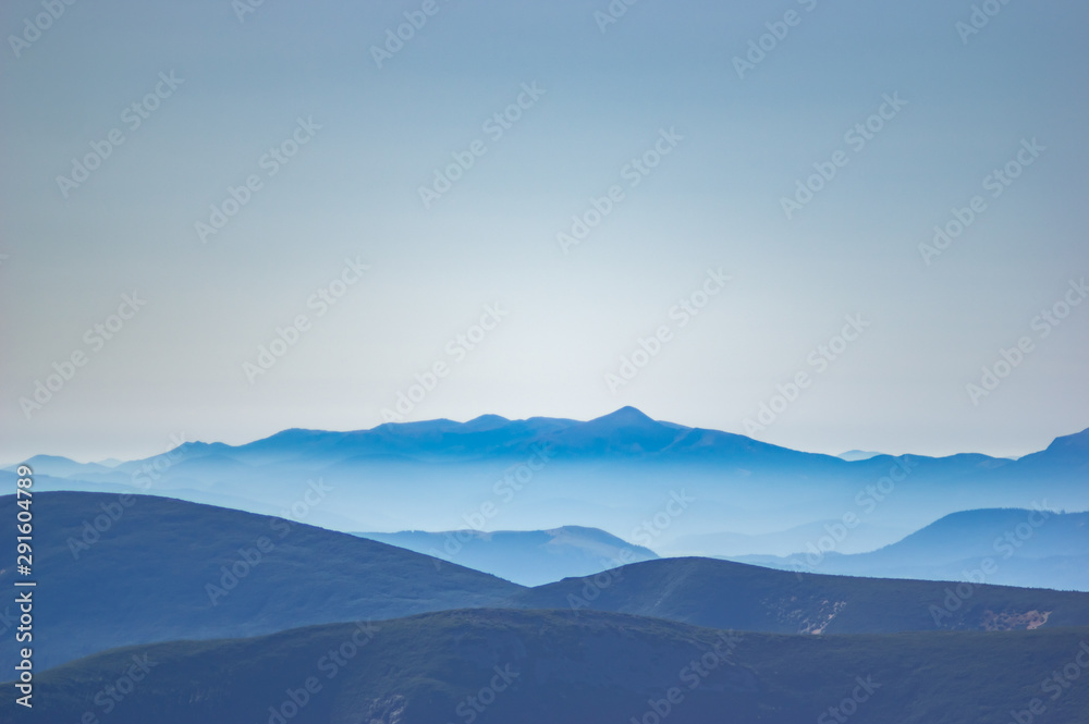Mountains in the blue haze
