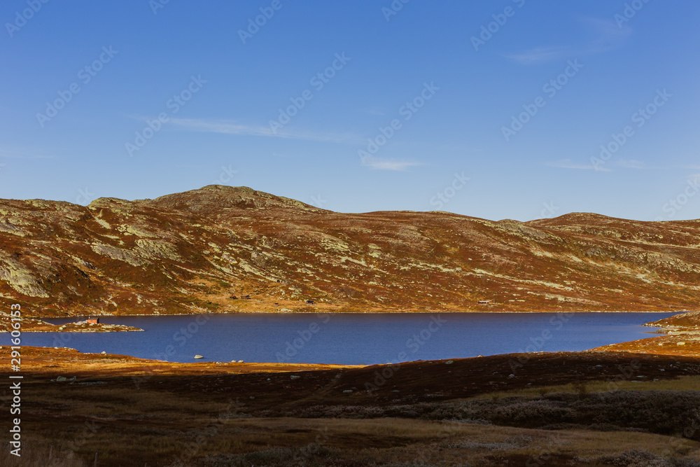 View from Gaustatoppen, Norway, at autumn.